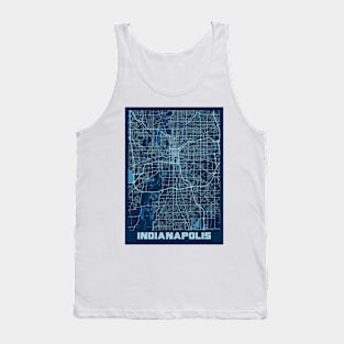 Indianapolis - Indiana Peace City Map Tank Top